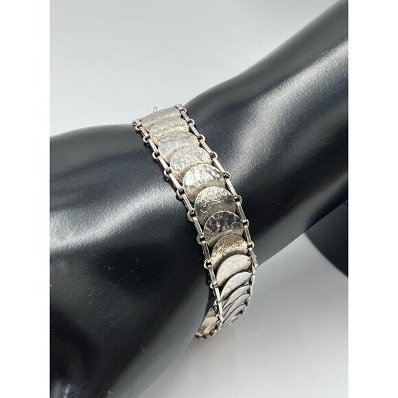 Silpada Retired 925 Sterling Silver Simply Sequin Disc Coin Link Bracelet B2829 - Picture 4 of 12